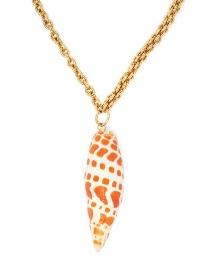 MARINE SERRE Plage upcycled shell pendant necklace / seashell necklaces / sea inspired pendants - flipped