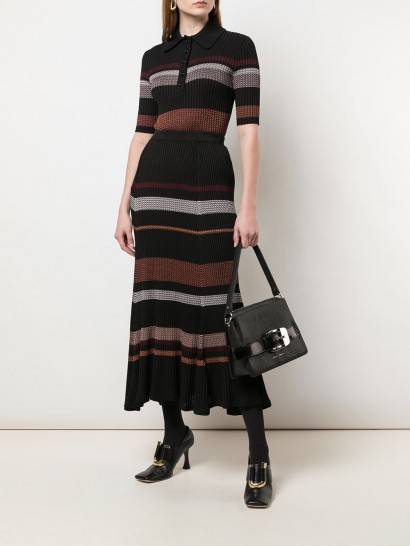 PROENZA SCHOULER zig zag stripe knitted skirt