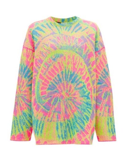 LOEWE PAULA’S IBIZA Psychedelic-jacquard mohair-blend sweater – multicoloured jumper - flipped
