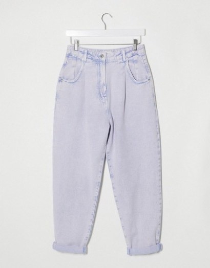 Pull&Bear slouchy jeans with darts in washed lilac - flipped