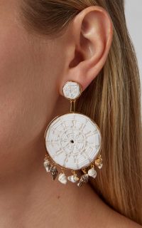 Mignonne Gavigan Rachel Beaded, Faux Shell And Cotton Earrings / resin shells / charms