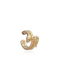 RACHEL JACKSON LONDON Statement snake earring cuff gold ~ ear cuffs