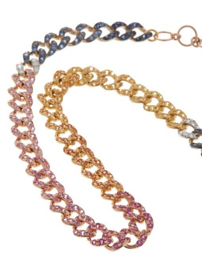 SHAY Rainbow diamond, ruby & 18kt gold ankle bracelet – luxury anklets