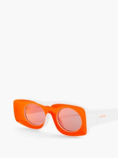 LOEWE PAULA’S IBIZA Rectangular orange acetate sunglasses / summer eyewear