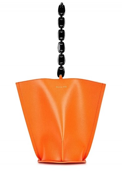 REJINA PYO Pippa orange leather top handle bag