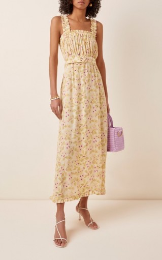 Faithfull The Brand Saint Tropez Ruffled Floral-Print Crepe Midi Dress