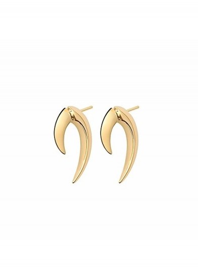 SHAUN LEANE Yellow gold vermeil talon earrings ~ contemporary hoops - flipped