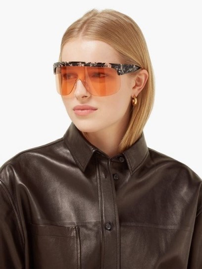 LOEWE Show oversized acetate sunglasses | large futuristic sunnies - flipped