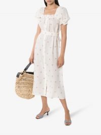 SLEEPER Brigitte Floral Maxi Dress / puff sleeve summer dresses