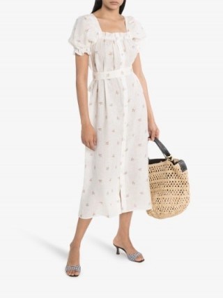 SLEEPER Brigitte Floral Maxi Dress / puff sleeve summer dresses - flipped