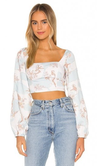 Song of Style Dixie Top Siren Multi / square neck crop tops - flipped