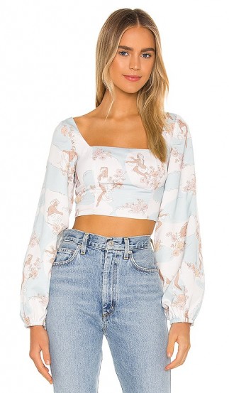 Song of Style Dixie Top Siren Multi / square neck crop tops