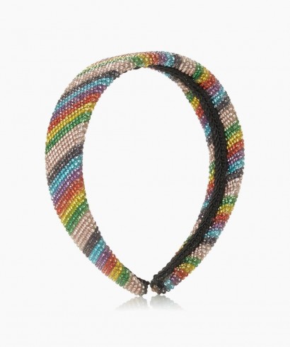 Dune Sparklee Multi Hot Fix Embellished Headband | rainbow headbands