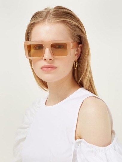 LOEWE Square-frame acetate sunglasses ~ large chic sunnies - flipped