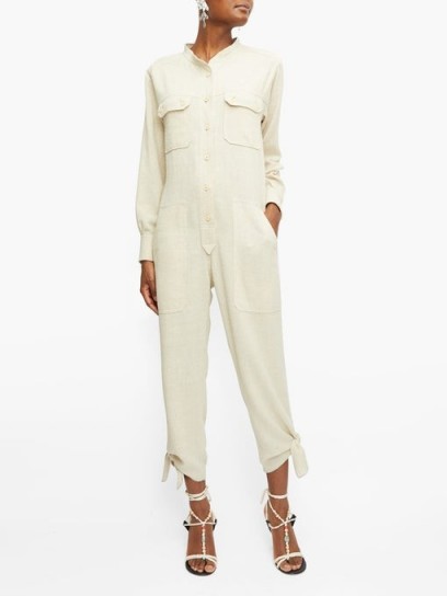 ISABEL MARANT Tacaia ankle-tie jumpsuit in ivory