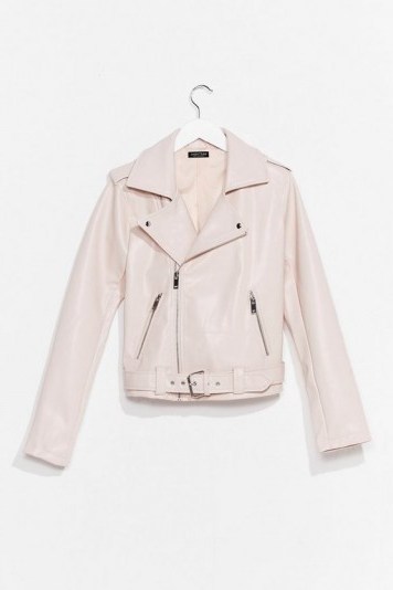 That’s Our Moto Belted Faux Leather Jacket – nasty gal biker - flipped