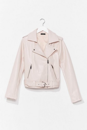 That’s Our Moto Belted Faux Leather Jacket – nasty gal biker