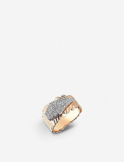 THE ALKEMISTRY Kismet by Mika Dagger diamond and 14ct rose-gold pinkie ring ~ luxe rings