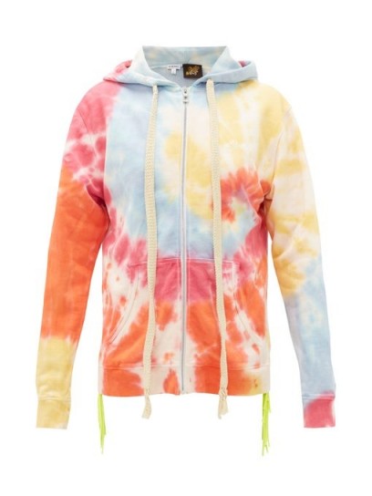 LOEWE PAULA’S IBIZA Tie-dye zip-up hooded sweatshirt / multicoloured sweat top