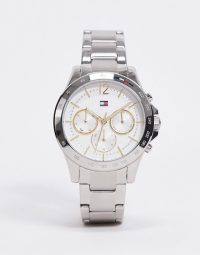 Tommy Hilfiger sunray silver bracelet watch 1782194 | womens round face metal strap watches | splash and rain resistant