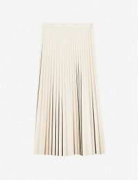 TOPSHOP Pleated faux-leather midi skirt