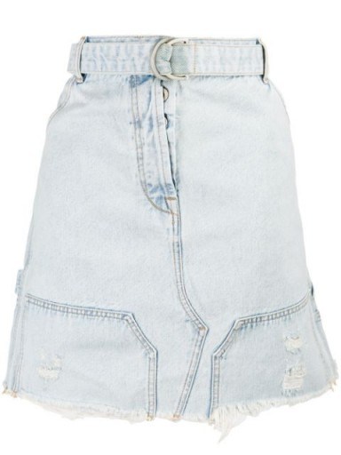 UNRAVEL PROJECT distressed belted denim skirt | A-line skirts - flipped