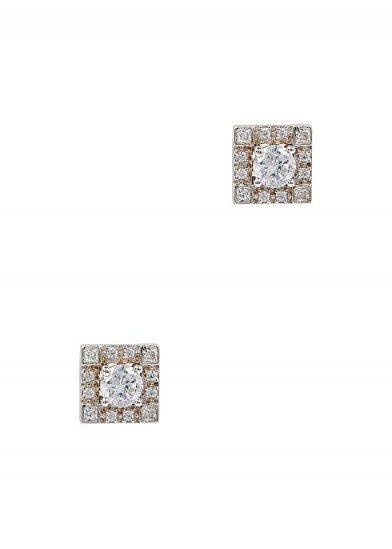 V BY LAURA VANN Odette crystal-embellished stud earrings / square studs