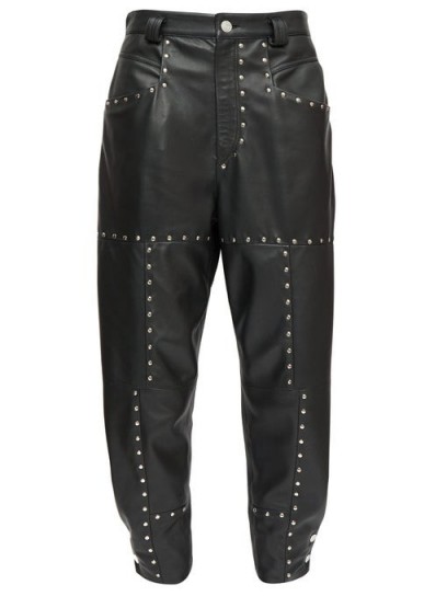 ISABEL MARANT Viamao studded leather trousers ~ luxury cropped pants