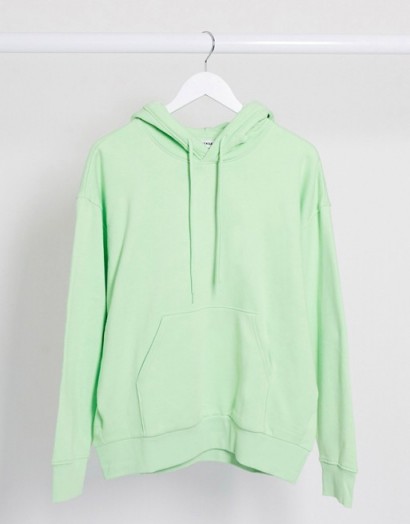 Weekday Alisa organic cotton oversized hoodie in light green