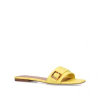 WHO WHAT WEAR WHITNEY Yellow Buckle Detail Sliders