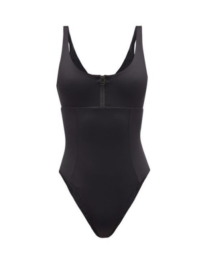 DOS GARDENIAS Wonder zip-front swimsuit ~ black swimsuits