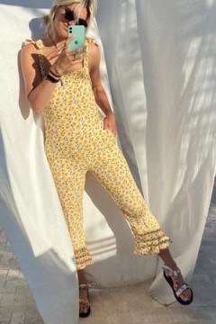 never fully dressed Yellow Flower Jumpsuit - flipped