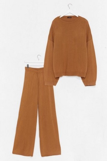 NASTY GAL You’ve Met Your Match Knitted Sweater and Pants - flipped