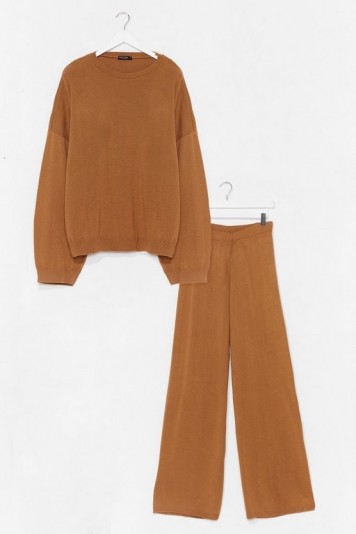 NASTY GAL You’ve Met Your Match Knitted Sweater and Pants
