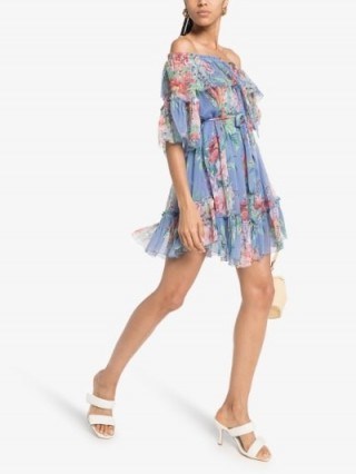 Zimmermann Prima Frilled Floral Silk Mini Dress ~ floaty summer dresses - flipped