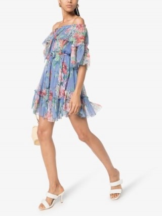 Zimmermann Prima Frilled Floral Silk Mini Dress ~ floaty summer dresses