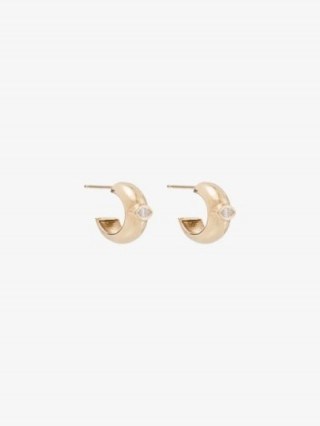 Zoë Chicco 14K Yellow Gold Diamond Huggie Hoop Earrings / luxe huggies - flipped