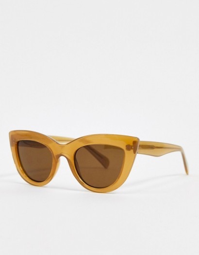 A.Kjaerbede cat eye sunglasses in beige – retro summer eyewear