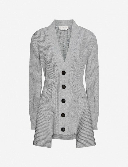 ALEXANDER MCQUEEN V-neck wool and cashmere-blend cardigan