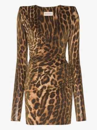 Alexandre Vauthier Leopard Print Bodycon Mini Dress – 80s glamour – plunging necklines - flipped