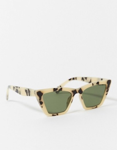 & Other Stories cat eye sunglasses in milky tortoiseshell | retro specs - flipped