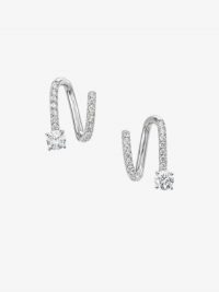 Anita Ko 18K White Gold Spiral Diamond Earrings
