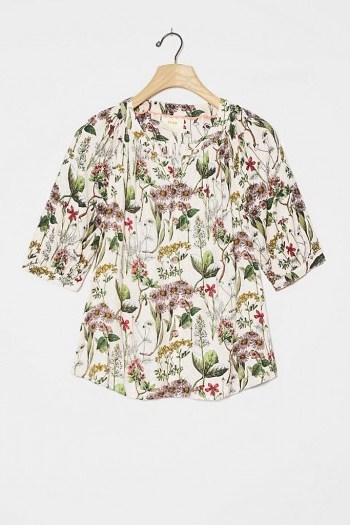 Maeve Rosie Shirt / botanical printed blouse - flipped