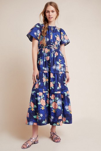 ANTHROPOLOGIE Somerset Maxi Dress / tiered summer dresses
