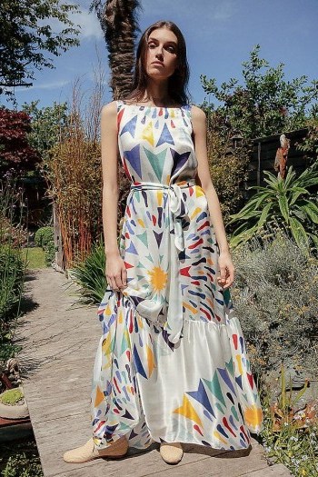 Tallulah & Hope Martha Cake Maxi Dress ~ long bold-print summer dresses - flipped