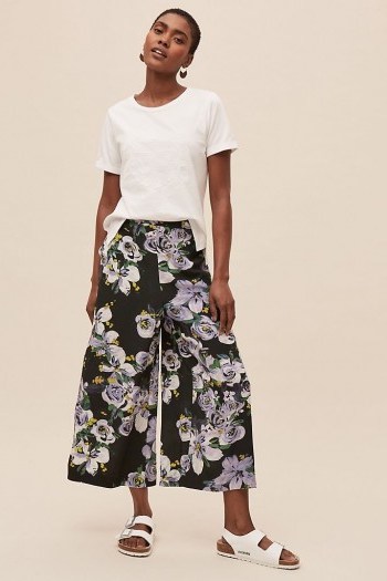 Alice Archer x Anthropologie Floral-Print Wide-Leg Trousers - flipped