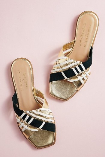 Alice Archer x Anthropologie Leather Sandals - flipped