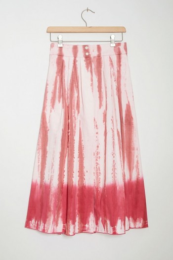 Tiny Ansley Tie-Dye Wrap Midi Skirt Pink