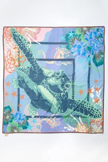 Becksondergaard Turtle Sico Silk Scarf / turtles / printed scarves - flipped