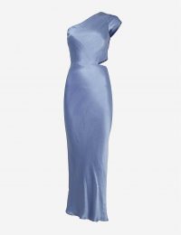 BEC & BRIDGE Delphine satin midi dress in Cornflower / blue slinky cut-out dresses
